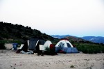 Yuba Lake - Boat in Campsite